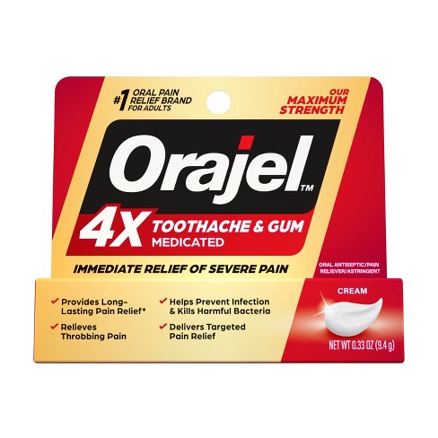 Orajel Pain Relief 4x Medicated Severe Pain - .33oz