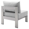 Modway Shore Sunbrella® Fabric Aluminum Outdoor Patio Armless Chair - 3 of 4
