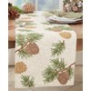 Saro Lifestyle Woodland Pinecones Table Runner, 16"x70", Beige - 3 of 3