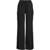 Lands' End Women's Linen High Rise Elastic Back Wide Leg Cargo Pants - 3 of 3