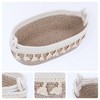 REGALWOVEN Odorless Cotton Rope Handcrafted Compact Size Multiple Use Open Storage Bins 13.4 x 6.3 x 4.7 Inch 1 Pc - 2 of 4