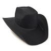 Western Express Kids Black Felt Finish Western Wide Cattleman Hat with Black Hat Band - 2 of 4