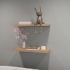 Vynxaria Rustic Decorative Wall Shelf Set of 2 - Farmhouse Floating Design for Small Spaces - 2 of 4
