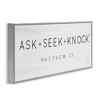 Stupell Industries Ask Seek Knock Minimal Scripture, 30" x 13" - 3 of 4