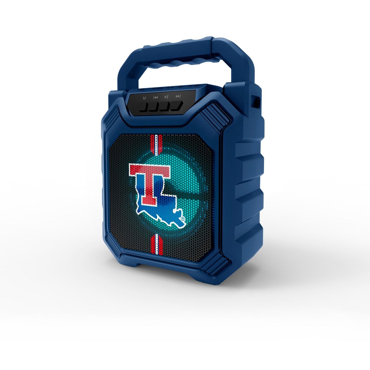 SOAR Collegiate LED ShockBox Wireless Bluetooth Speaker with FM radio- Louisiana Tech Bulldogs