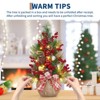 24 Inch Mini Pre-Lit Christmas Tree, Artificial Table Xmas Tree With Red Berries & Pine Cones, Artificial Christmas For Home Office Party Holiday - 4 of 4