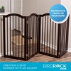 INTERNET'S BEST Arched Top Dog Gate | 4 Panel, 36" H Wooden Pet Barrier | Freestanding Folding Room Divider | Espresso. (4 panel - 36", Espresso) - 4 of 4