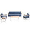 Outdoor Swivel Rocker Patio Chairs High Back Wicker Patio Furniture - 3 of 4