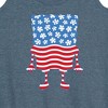 Women's - SpongeBob SquarePants - Silhouette Stars Stripes Graphic Racerback Tank - 2 of 4