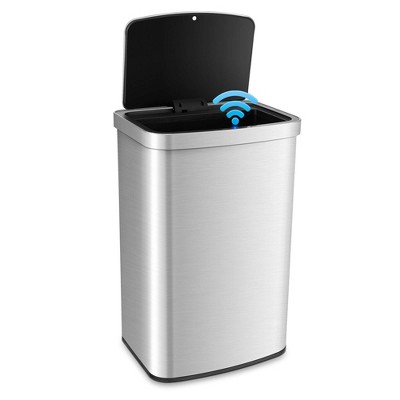 Costway 13.2 Gallon Step Trash Can Stainless Steel Airtight Garbage Bin ...