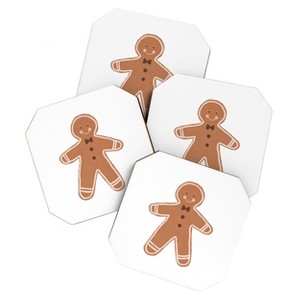 Orara Studio Gingerbread Man I Coaster Set -Deny Designs - 1 of 4