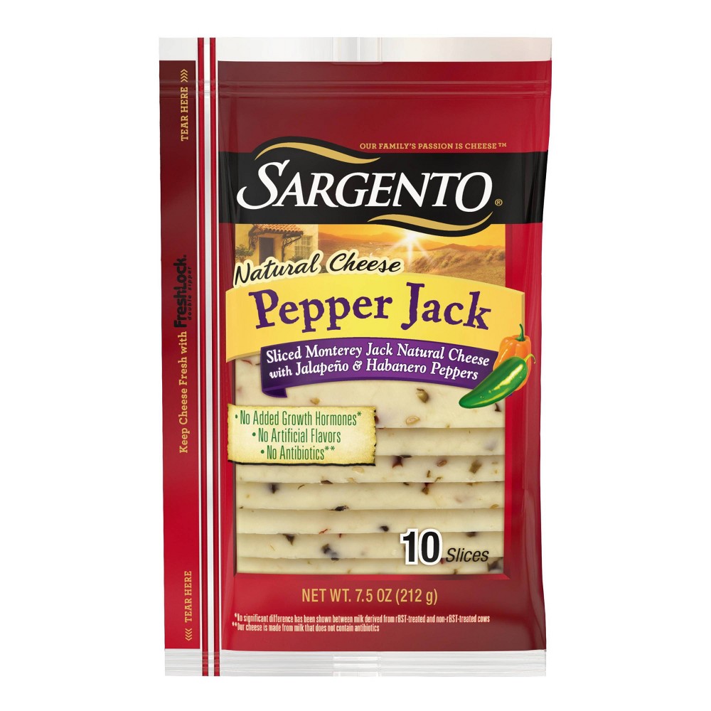 PEPPER JACK SLICED MONTEREY JACK NATURAL CHEESE WITH JALAPENO & HABANERO PEPPERS, PEPPER JACK