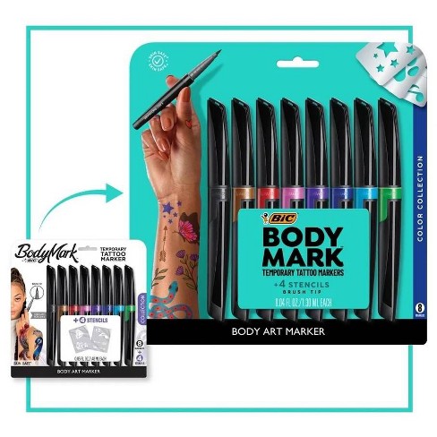 12pcs 3D Mixed Colors Tattoo Skin Marker Pen Scribe Body Art Piercing Tool  Suppl