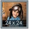 PosterPalooza | Square Textured Blue Picture Frame - UV Acrylic, Foam Board Backing, Hanging Hardware - 2 of 4