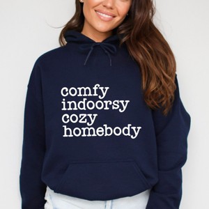 Comfy Indoorsy Cozy Homebody - Women's Graphic Hoodie - 1 of 3