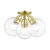 Livex Lighting Downtown 3 - Light Semi-Flush Mount in  Satin Brass - 4 of 4