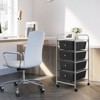 Tangkula 4 Drawer Cart Storage Container Bins with wheels for Home&School&Office - 3 of 4