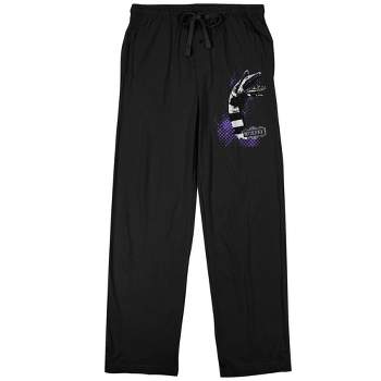 Beetlejuice Sandworm Cartoon Art Men's Black Sleep Pajama Pants