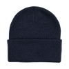Hudson Baby Family Knit Cuffed Beanie 3pk, Navy Black - 3 of 4
