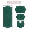 Waterford Tufted Bath Rug, Extra Soft and Absorbent, Non-Slip Bath Mats, Machine Washable bath rugs for Bathroom, 4 Pcs Set with Contour, Bottle Green - 3 of 4