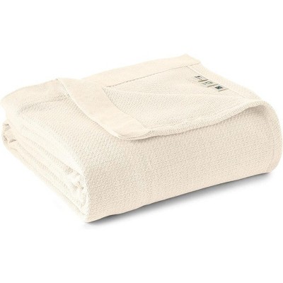 Whisper Organics, 100% Organic Woven Cotton Blanket, Breathable GOTS & Fairtrade Certified, Natural Color - King/California King