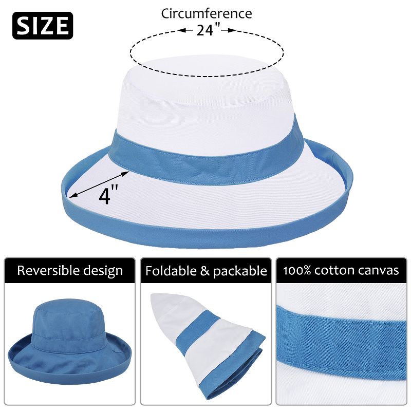 Tirrinia Bucket Hats for Women | UPF 50+ Sun Protection Cap for Garden, Beach, Travel and Outdoor, 5 of 7