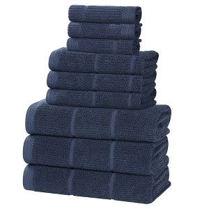 Smart Twist Viscose Cotton Blend Medium Weight Solid Ribbed Towel Set by Blue Nile Mills - 1 of 4