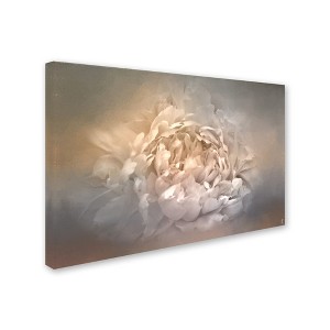 Trademark Fine Art -Jai Johnson 'Blushing Silver And Gold Peony' Canvas Art - 1 of 3