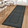 Indoor Modern Geometric Bordered Large Living Room Rugs, Washable Non Slip Throw Carpet for Bedroom, Soft Stain Resistant Floor Cover for Dining Room - 4 of 4