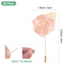 Unique Bargains Ribbon Alloy Outdoor Irregular Flower Lapel Pin 24 Pcs - 3 of 4