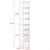 YONWAY 8-Tier Media Tower Rack,CD DVD Slim Storage Cabinet with Adjustable Shelves,Tall Narrow Bookcase Display Bookshelf for Home Office - 3 of 4