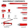 Steel 20 ton Porta power kit, portable hydraulic jack (with 1.43-meter oil pipe), car frame repair tool (with storage box) - 4 of 4
