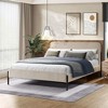 Okak Queen Size Primary Bedroom Bed Frame with Corduroy/Linen Upholstered Headboard,Modern Platform Bed No Box Spring Needed - 2 of 4