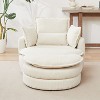 NicBex Modern Accent Chair with Moon Storage Ottoman Loveseat Circle Swivel Barrel Chairs Comfy Reclining Chair Sofa with 4 Pillows - 2 of 4