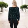 Anna-Kaci Women's Long Sleeve Sequin Top Round Neck Sparkle Blouse - 3 of 4