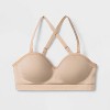 Women's Maidenform Girl H4392 Seamfree Molded Cup Hybrid Strapless Bandeau  Bra (Nude 30A) 