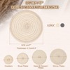 Unique Bargains Woven Braided Washable Decorative Round Placemat 8 Pcs - 2 of 4