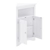 Corner Storage Cabinet Bathroom Floor Corner Cabinet With Doors Shelves Free Standing Sideboard Cabinet - 3 of 4