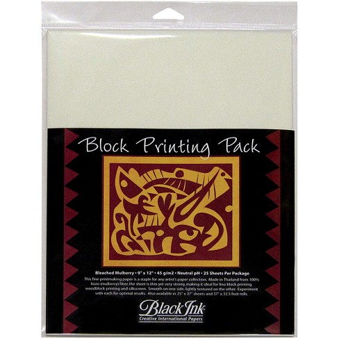 Black Ink Block Printing Paper Pack - image 1 of 1