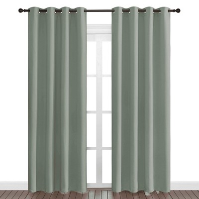 NICETOWN Grommet Top Blackout Curtains, Thermal Insulated Noise Reducing Window Drapes (Set of 2)