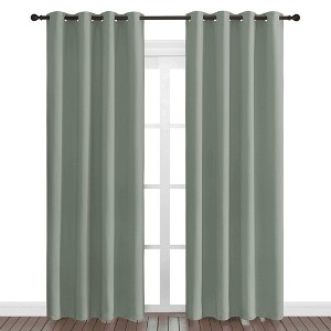 NICETOWN Grommet Top Blackout Curtains, Thermal Insulated Noise Reducing Window Drapes (Set of 2) - 1 of 4