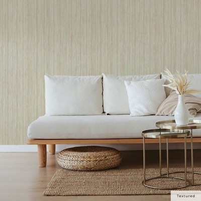 Sand Textured Grasscloth Peel and Stick Wallpaper Roll