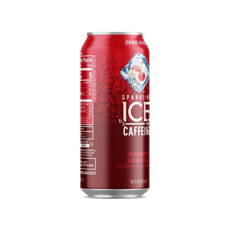 Sparkling Ice Cherry Vanilla + Caffeine - 16 fl oz Can, 4 of 11