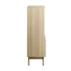 Modway Render Display Cabinet – Modern Bookshelf with Adjustable Shelves and Slatted Wood Frame in Walnut Finish - 4 of 4