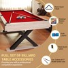 Pool Table, 7 FT Billiards Table with Stable X-Leg Design - Includes Balls/Cue Sticks/Cloth/Cleaning Brush for Game Room (84"x46.5"x32.7") - 2 of 4