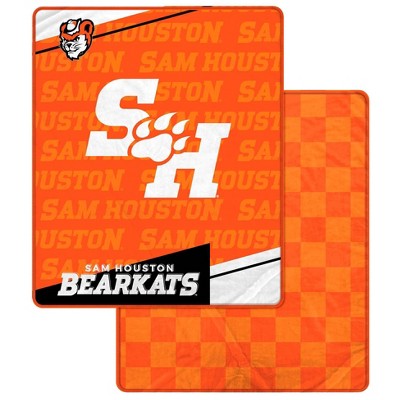 NCAA Sam Houston State Bearkats Diagonal Ghost Checker Double Sided Blanket