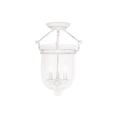 Livex Lighting Jefferson 3 - Light Flush Mount in  Polished Brass