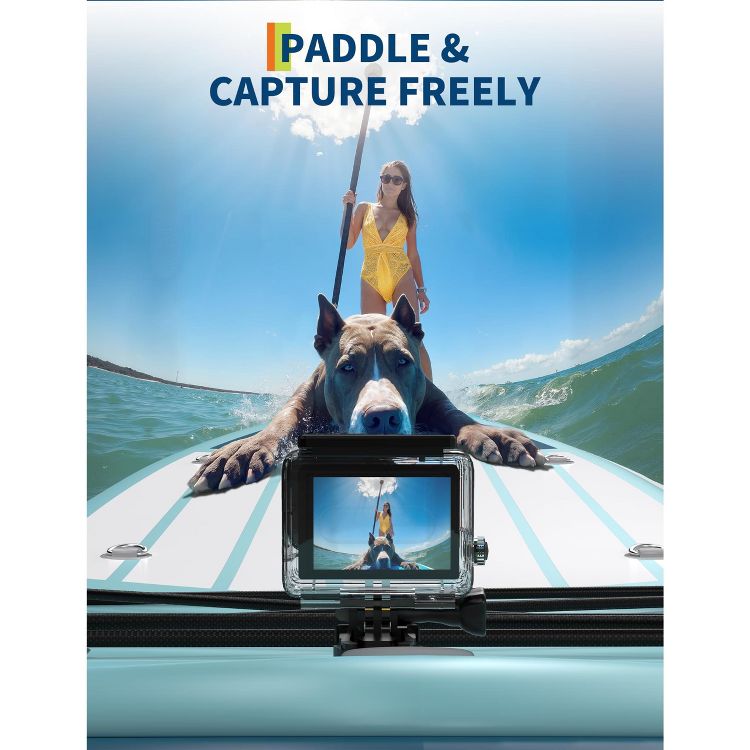 Inflatable Paddle Board with Durable SUP Accessories, Non-Slip EVA Deck, 10'6" Inflatable Stand Up Paddle Board for Adults & Youth, Blue & Green, 3 of 6