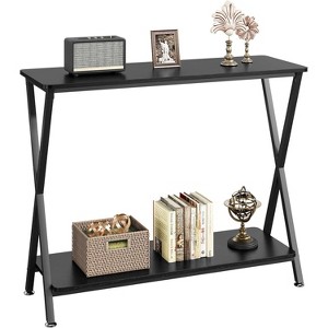 2-Tier Narrow Console Table ¨C Entryway & Sofa Side Table for Hallway, Living Room, Bedroom, Kitchen Counter, and Display Table Behind Couch - 1 of 4