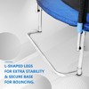 UNISOAR 8FT Trampoline Outer Net with Soft Basketball board, ball and inflator，Blue/Pink - 3 of 4
